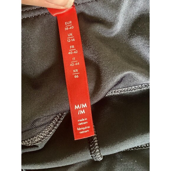 Spanx Leggings Womens Medium Black Faux Leather High Rise Shaping Pull On Ankle - Picture 6 of 7